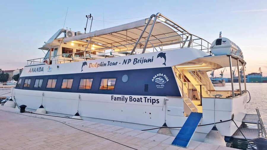 Pula: Dolphin Sunset Cruise to Brijuni with Dinner & Drinks - Wine, soft drinks, and the beer surcharge