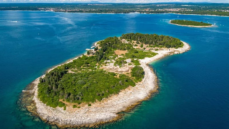 Pula: National Park Brijuni, 2 swimming stops, lunch, drinks - The first swim stop and the inflatable slide