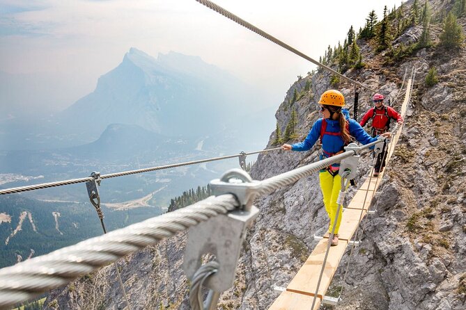 Small-Group Guided Via Ferrata Climbing with Banff's Best Views - Learning the system before the rock gets steep