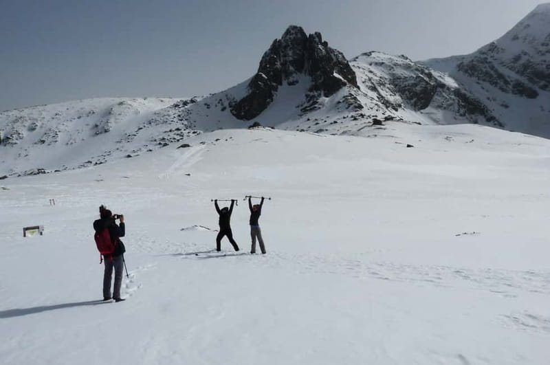Sofia: Seven Rila Lakes Snowshoe Walk & Thermal Spring Pools - Riding above the pine forest