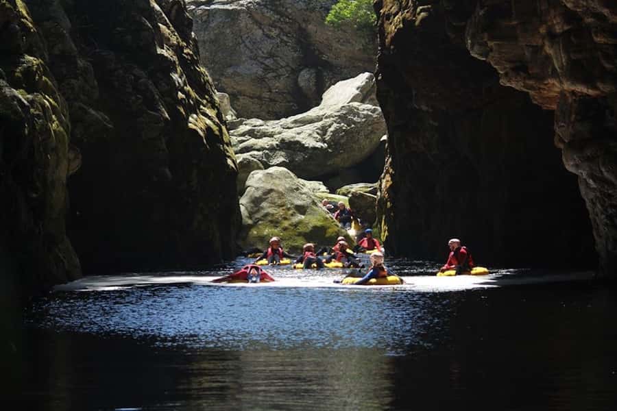 Storms River: Tsitsikamma National Park Blackwater Tubing - The halfway stop and the optional jumps