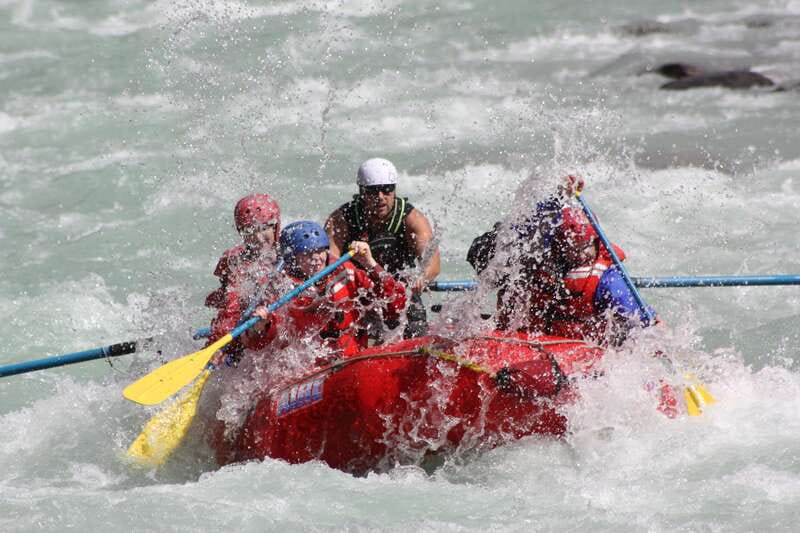 Sunwapta Challenge Whitewater Rafting in Jasper - Getting suited up for cold water