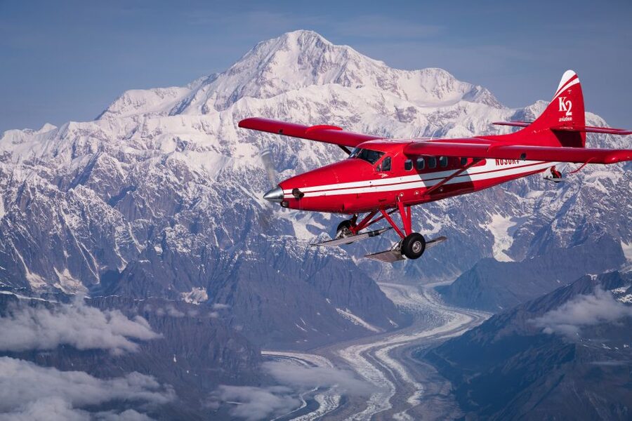 Talkeetna: Denali Flight Tour with Glacier Landing - Tokositna Glacier and the long sweep of Kahiltna