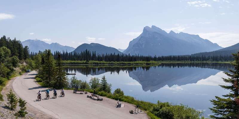 The Local Banff Explorer - E-Bike Tour - Riding to Vermilion Lakes and Mount Rundle