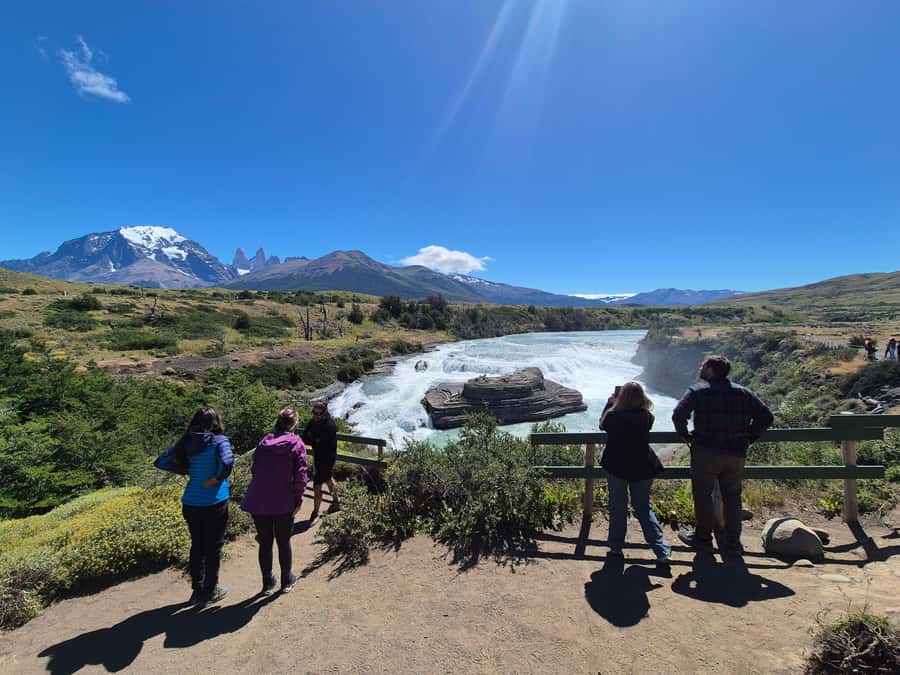 Torres del Paine: Full Day Excursion Torres del Paine + Milodon Cave. - Laguna Amarga, Cascada Paine, and the park entrance