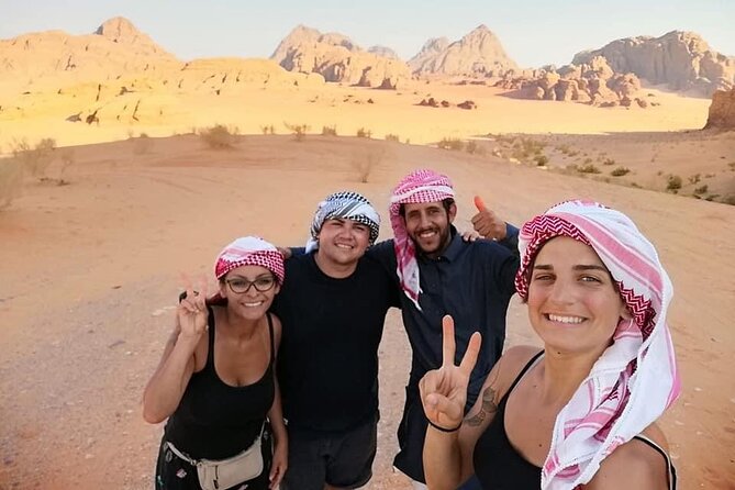 Wadi Rum 2-Day Jeep Tour with Meals and Overnight in Bedouin Camp - Burdah Bridge and the walk through Abu Khashaba Canyon
