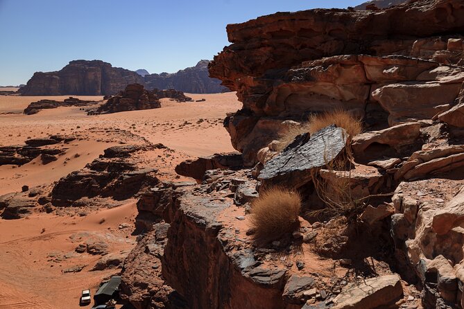 Wadi Rum: Explorer 5 Hour Jeep Tour PASS + Bedouin Tent + Meal - A Bedouin camp with a private tent