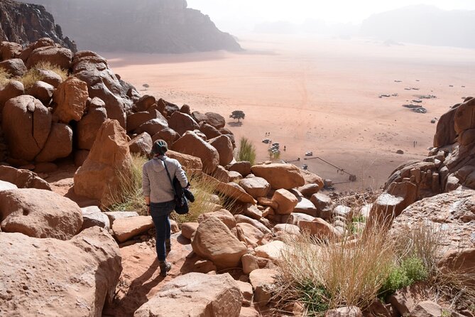 Wadi Rum: Explorer Jeep Tour PASS + Local Food + Optional Stay - Petroglyphs and natural arches on the morning route